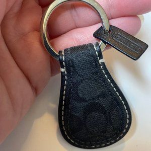NEW Vintage Coach Black Teardrop Keychain (authentic)